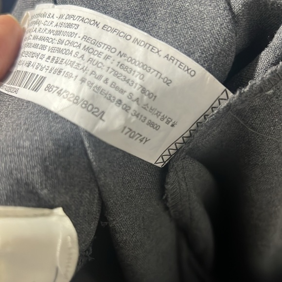 Pull & bear gray high waisted wide leg pants, size L - Picture 6 of 6